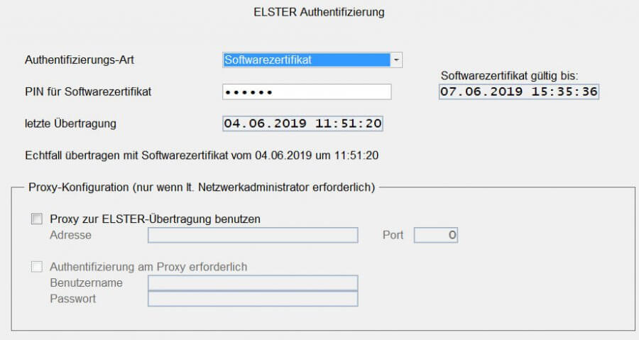 elster online zertifikat datei