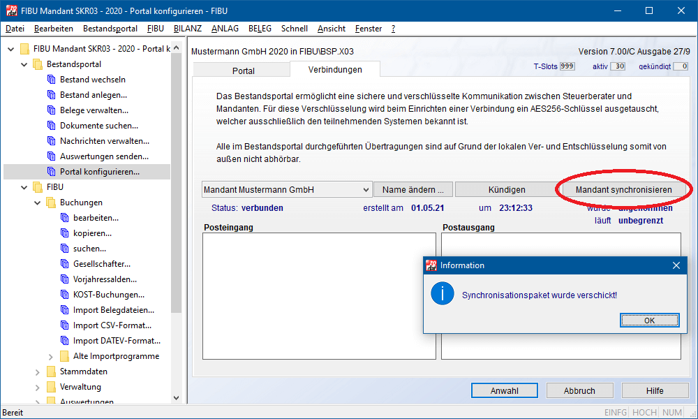 Als Datensicherungen oder Sonstigem können Steuerberater zugehörige Mandantendaten übertragen.